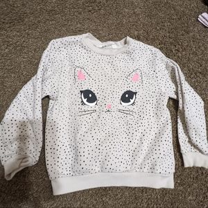 H&M girls cat sweatshirt